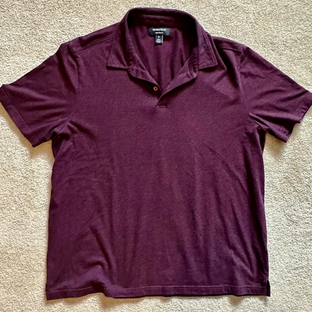 Nordstrom Tech-smart polo. Xl. Color - maroon.